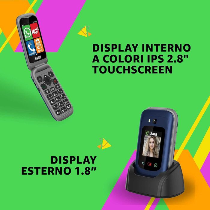 Нов SAIET - Link 4+ Умен мобилен телефон за възрастни хора 4G...