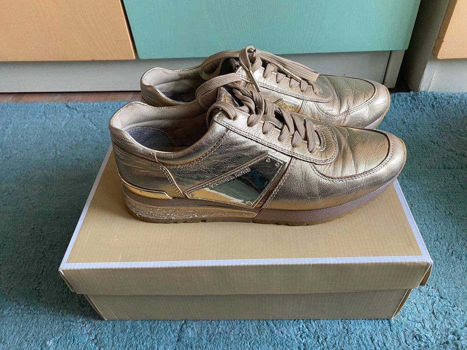 Дамски обувки, Michael Kors, златни, естесвена кожа, 39 номер