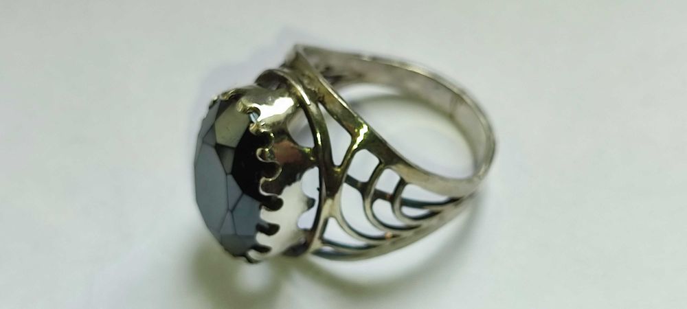 Серебряное кольцо с камнем ГЕМАТИТ, разм.20