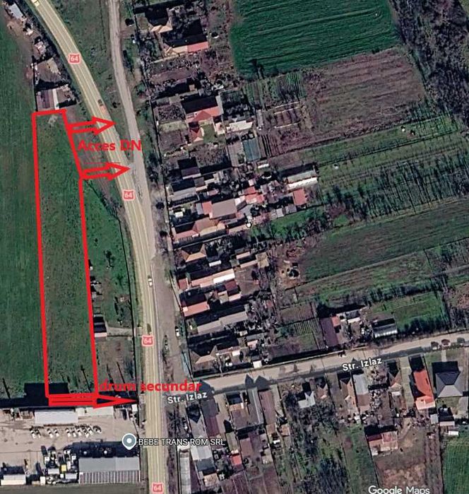 Teren 4445mp Ganeasa - Utilități la poartă - 12 min Slatina