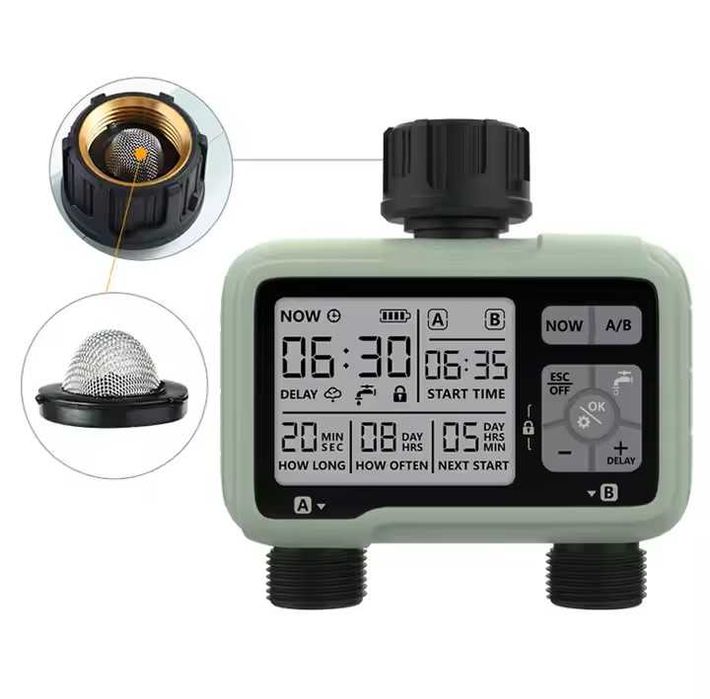 Programator irigare automat cu multimple functii, cu 1 si 2 iesiri