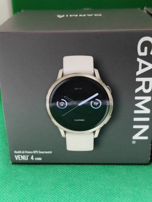 Garmin - Venu 4 41mm smartwatch cu GPS și AMOLED - Lunar Glod nou