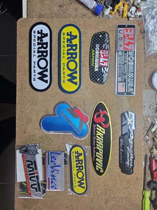 Stikere autoadezive aluminiu tobe moto