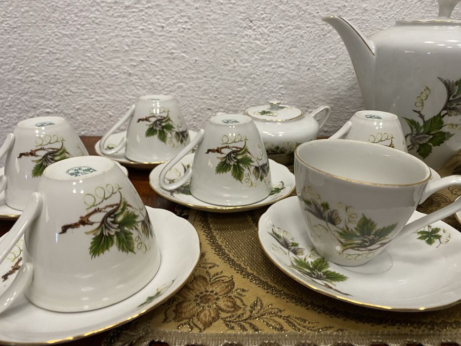 Пълен комплект сервиз за кафе от чехословакия