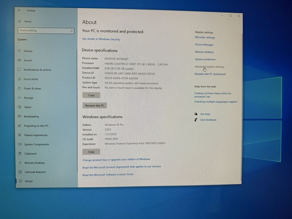 Mini PC sistem desktop Lenovo Thinkcenter M710Q