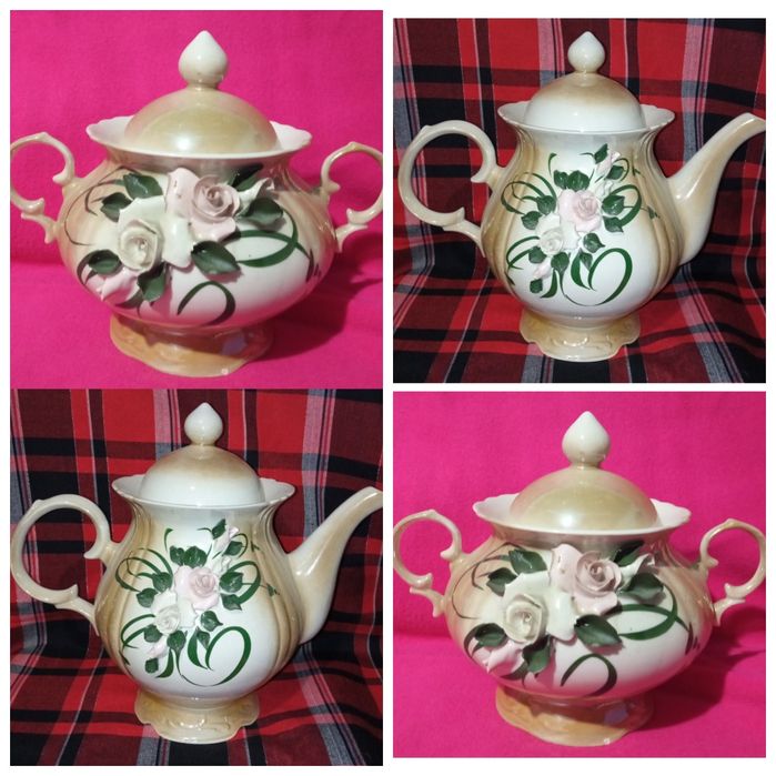 Чайник на 1,5 л и сахарница. Ручная работа