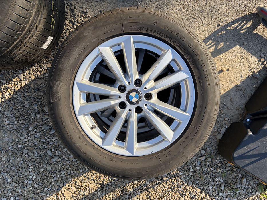 Roti complete / Jante BMW X5/X6 F15/F16 255/55/18 RunFlat cu steluta, anvelope DOT 21