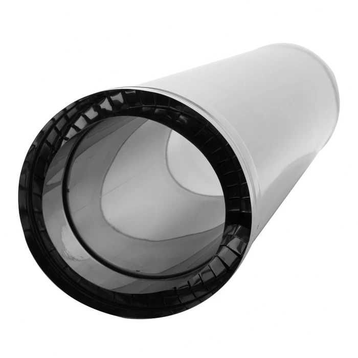 Cos de fum din inox izolat, cu teu 90 grade, D 180/250 mm