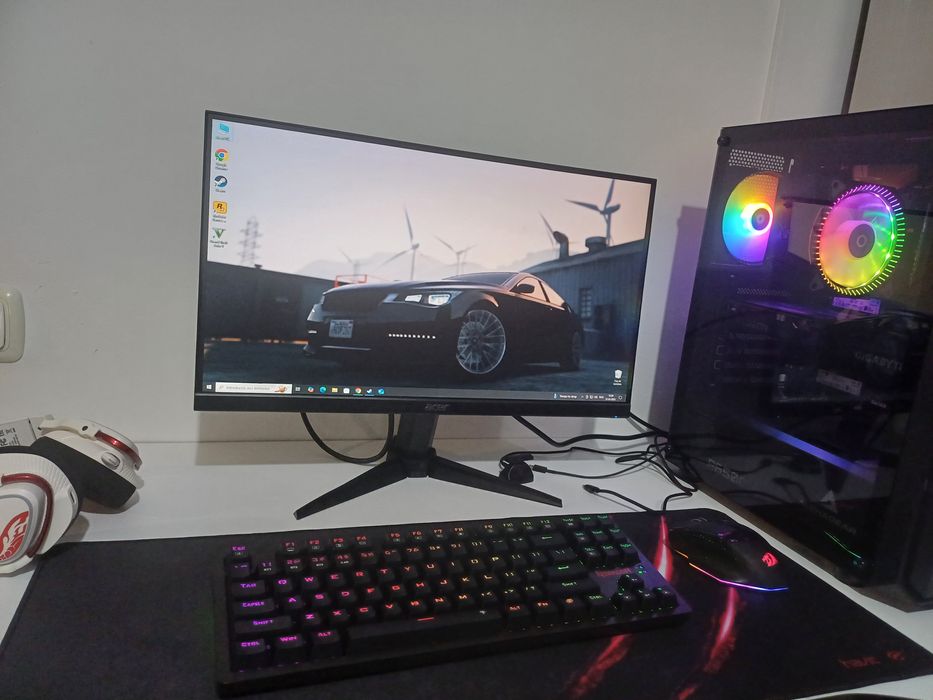 Setup Gaming Ryzen 7 5700X + RX 6600 8GB + 32GB RAM + SSD + Monitor 10