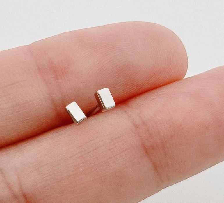 серьги гвоздики пусеты серебро 925