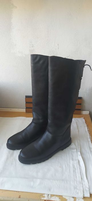 Сапоги кожаные зимние