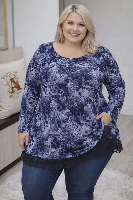 красива туника  с дантела голям размер