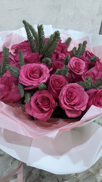 Роза большие букет