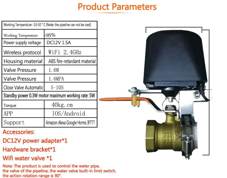 Tuya / Smart Life WiFi или Zigbee манипулатор за сферичен кран (воден,