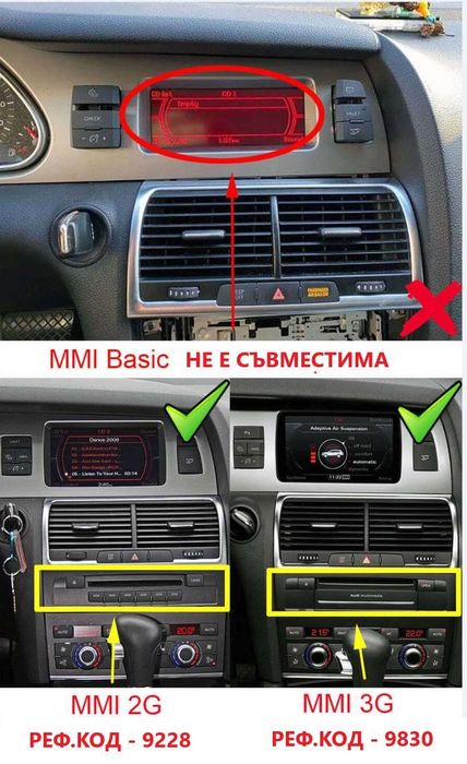 AUDI Q7 2G/LOW 2005-2009,  10.25'' Андроид Навигация 9228