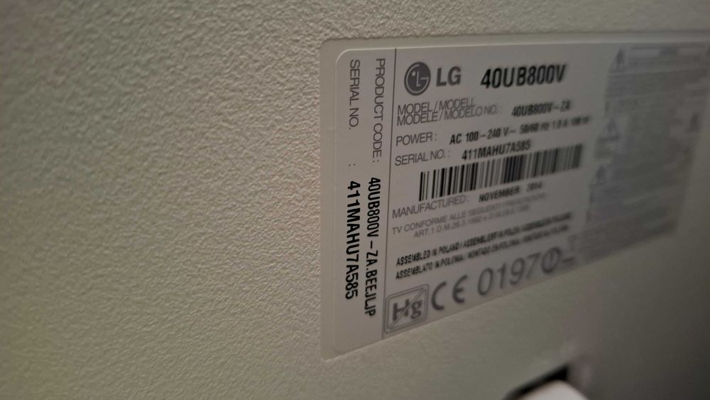 Televizor LG 40UB800V 101.6 cm (40") 4K Ultra HD Smart TV Wi-Fi