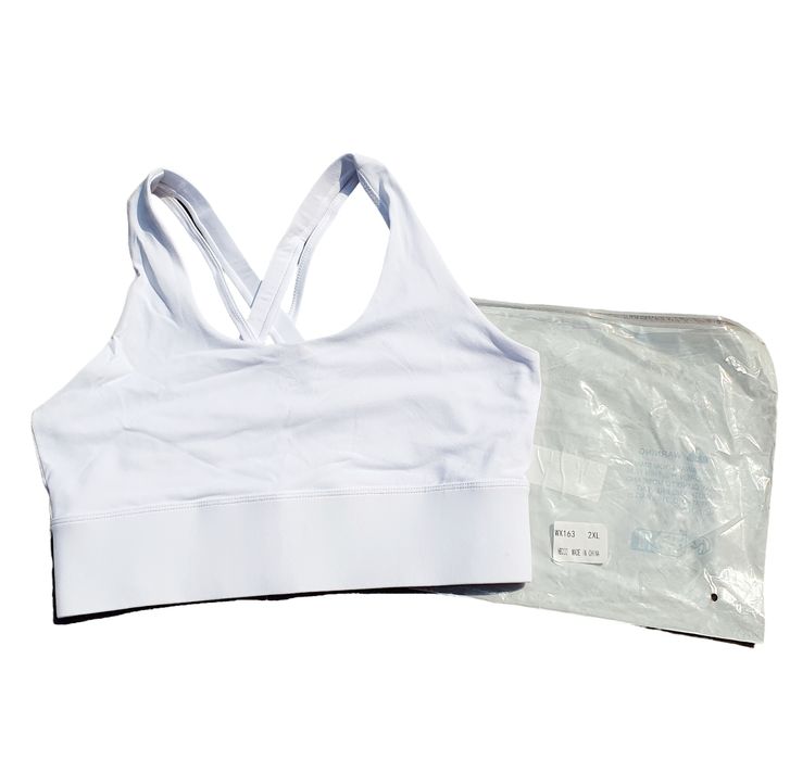 Bustiera noua 42-46, XXL, pentru sport, alb, masura