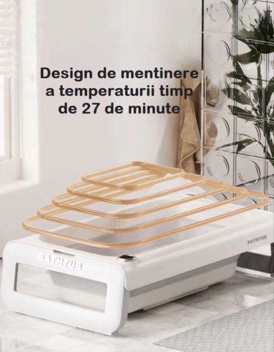 Cadita pliabila cu termometru digital