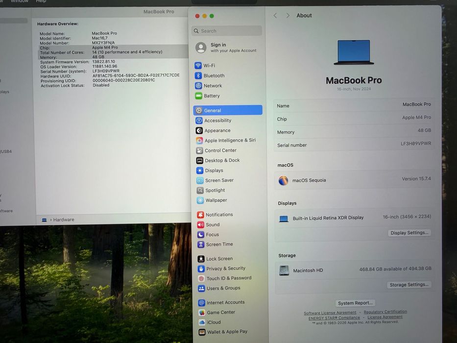 ЧИСТО НОВ MacBook Pro 16" M4 PRO Chip 14-CPU/20-GPU/48GB RAM/512GB SSD