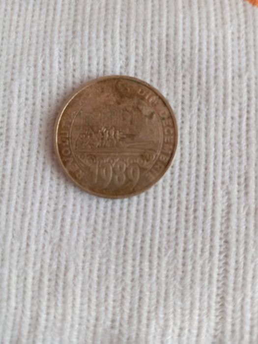 Moneda de 50 de bani ,de la revoluție,din 1989