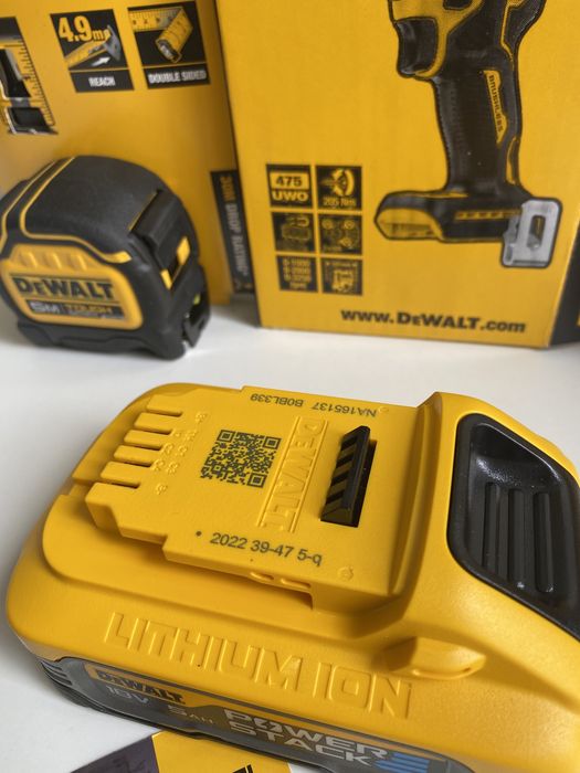 Новата DeWALT 5Ah 18V PowerStack Батерия DCBP518