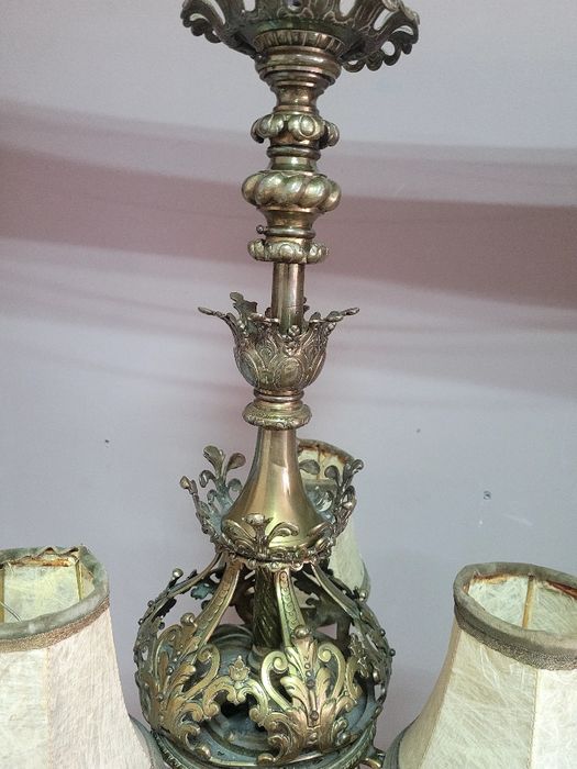 Винтидж месингов абажур