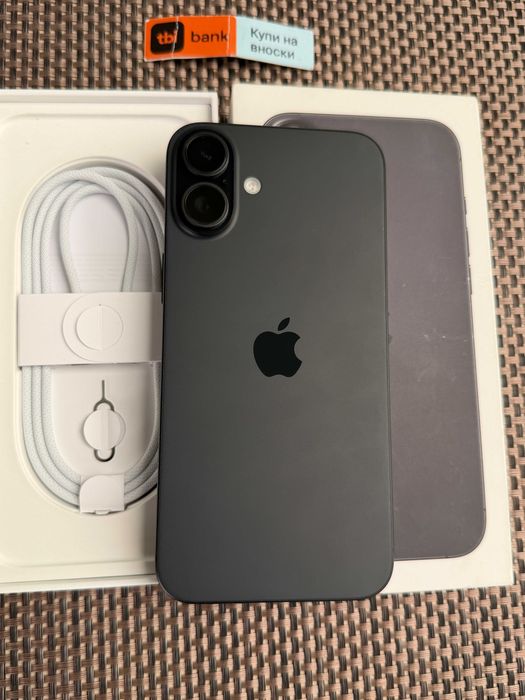 КАТО НОВ! iPhone 16 Plus Лизинг от 21€/мес  BLACK / 128GBГаранция! черен
