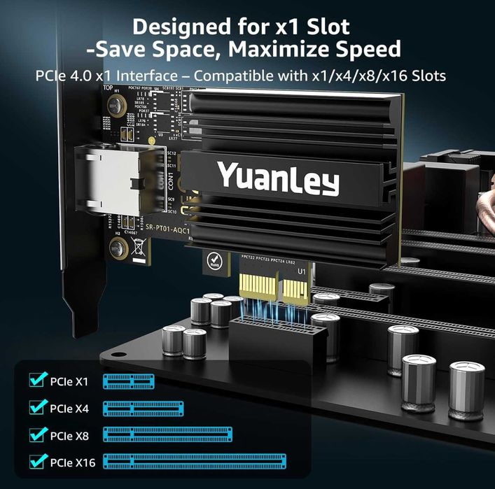 Placă de rețea PCIe 10GB