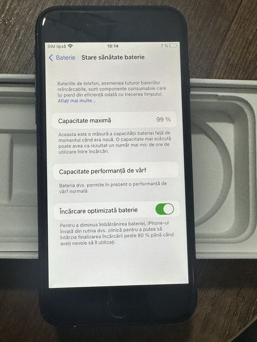 Vand Iphone 7 black 32 gb