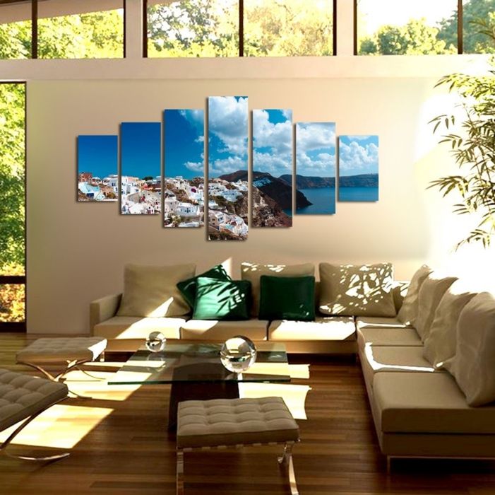 Set 7 tablouri multicanvas -  Peisaj Grecia