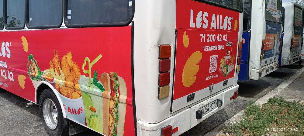 Avtobuslarga reklama joylashtiramiz | Реклама на автобусах