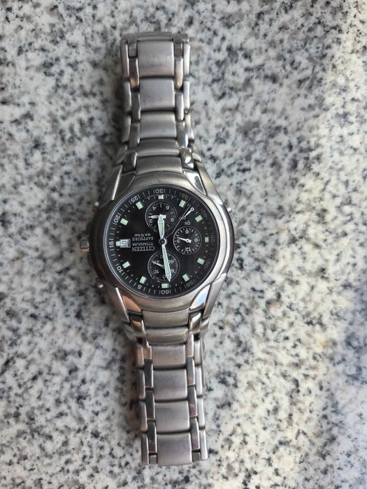 Ceas de mana barbati Citizen AN2250-54E Super Titanium Black 40 mm, Sapphire crystal, 10ATM