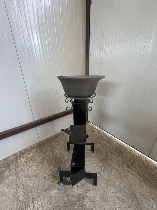 Gratar racheta cu ceaun si disc ceaun de 11 litti teava de 120x120 3 m