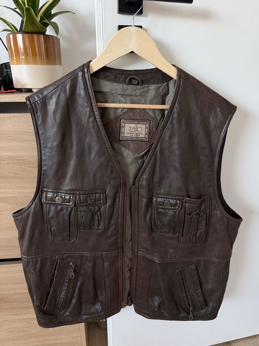 Vesta Piele Naturala ITALLO FASHION Maro Barbati | Marime 52 (XL-XXL)