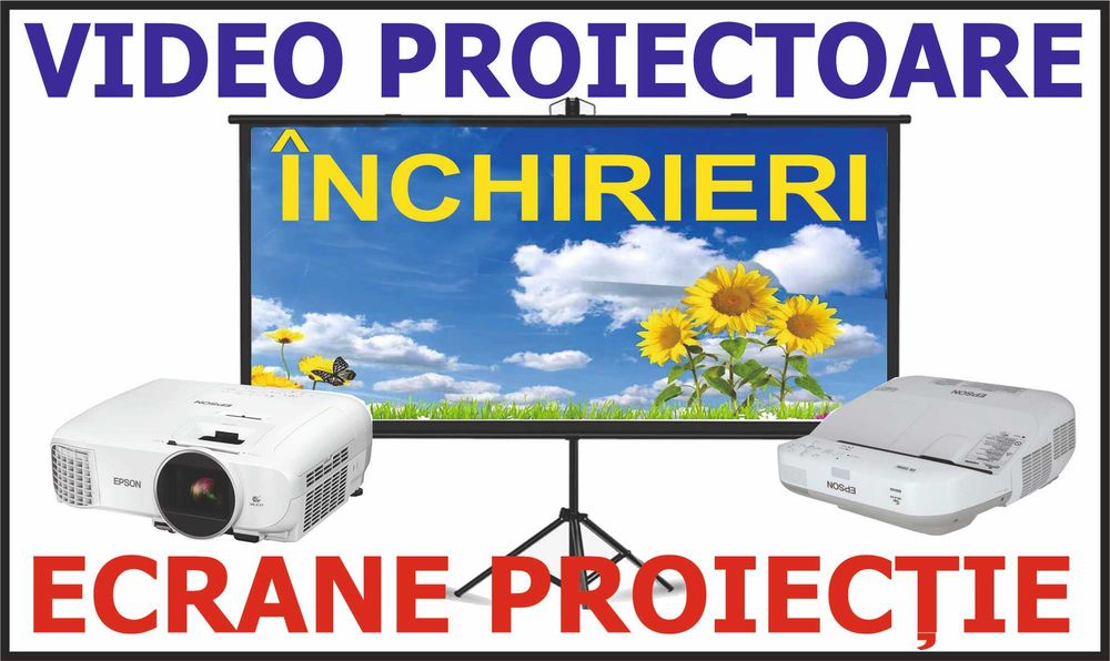 Videoproiector si ecran proiectie