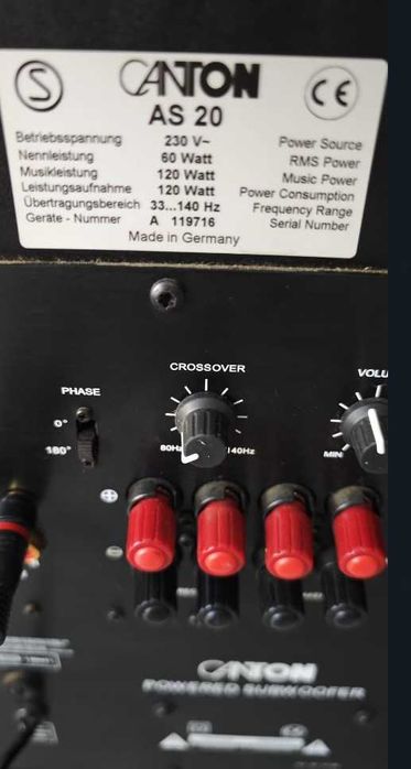 Subwoofer Canton AS20