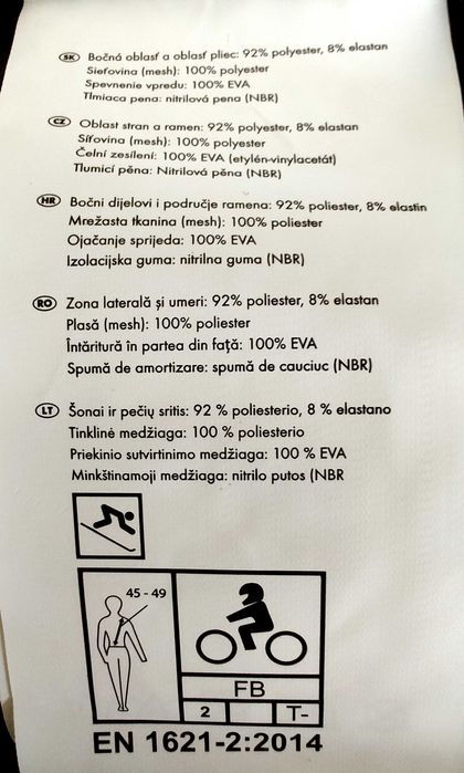 Протектор за гръб PRO - Recco - дамски размер М/L, мъжки S/M