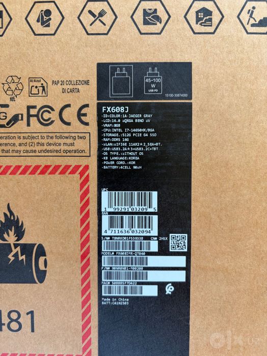 Ноутбук Asus TUF gaming F16