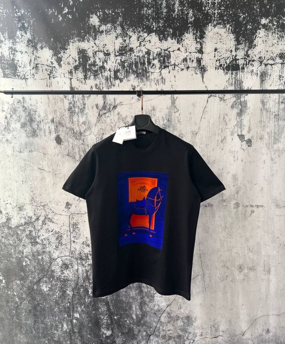 Hermes tricou premium big horse logo