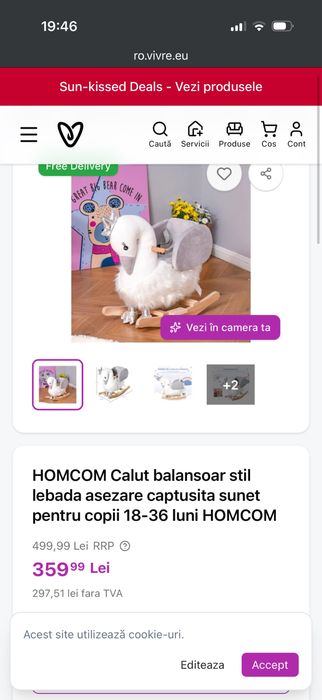 Calut balansoar stil lebada