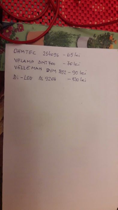 Aparate de masura MULTIMETRE Di- log , OHMETEC , VELAMP