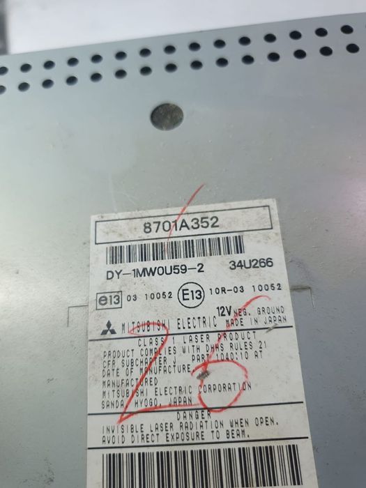 Radio cd 8701a352 Mitsubishi Outlander 3