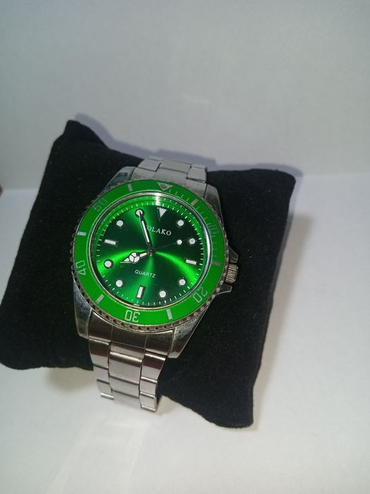 Часы YOLAKO зелено серебристые