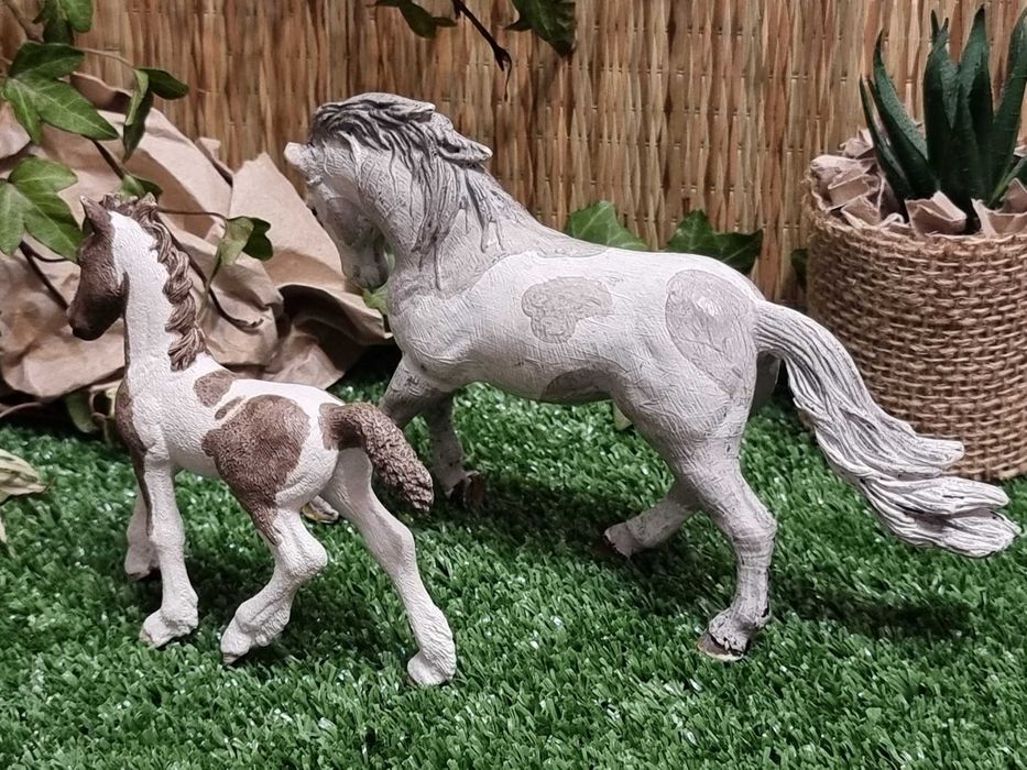 Set 2 cai Schleich, 1 cal+1 manz