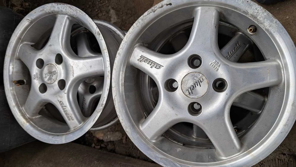 Set jante aliaj R14 + jante tablă R14 – 4x100 – stare bună