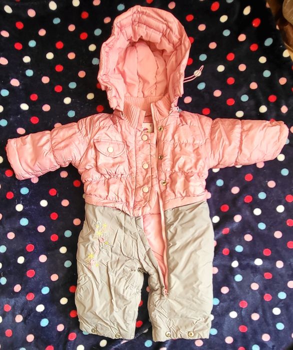 Зимний комбинезон на девочку 68 см