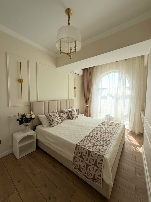 Сдам евро 3-ком 5/9 В ЖК NRG Мирзо-улугбек Сайрам Новая меб+техника