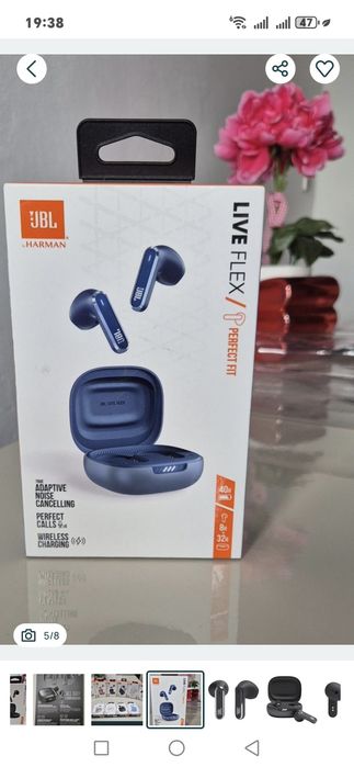 Casti JBL Live Flex , Signature Sound, Spatial surround, Noi  Sigilate