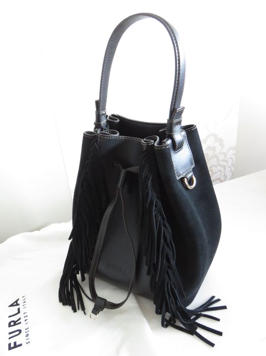 Чанта Furla Miastella Fringe bucket bag, нова