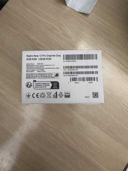 Redmi Note 12 Pro 6+2gb/128gb